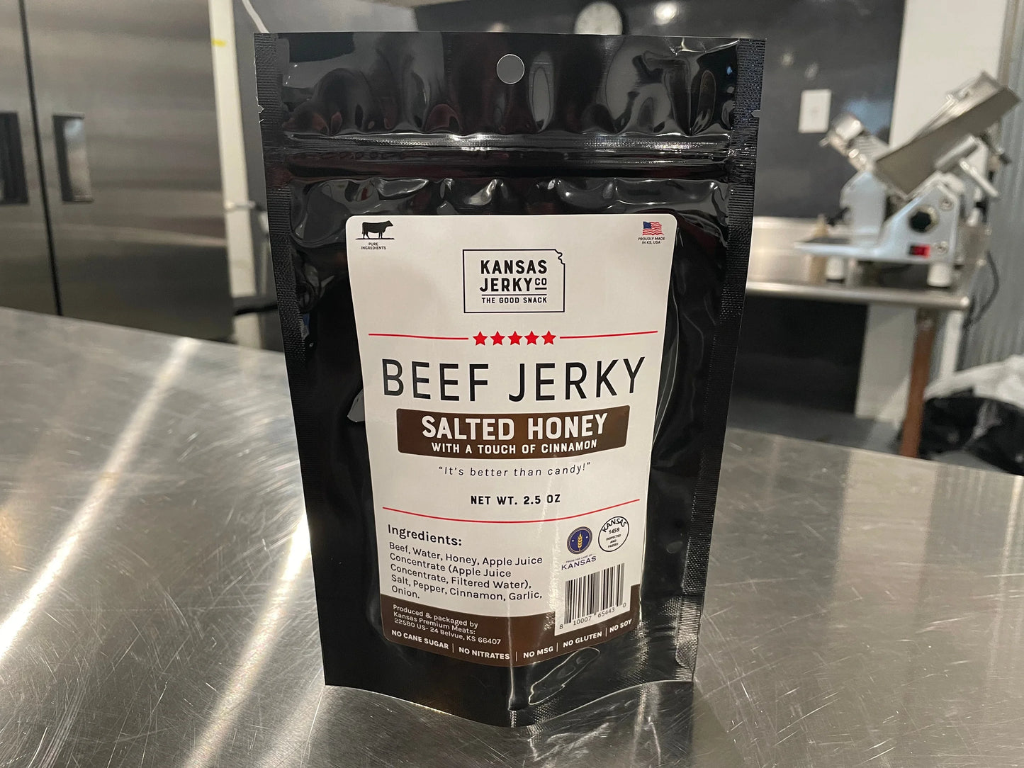 Beef Jerky - Salted Honey (5 bags - ships to Kansas addresses only)